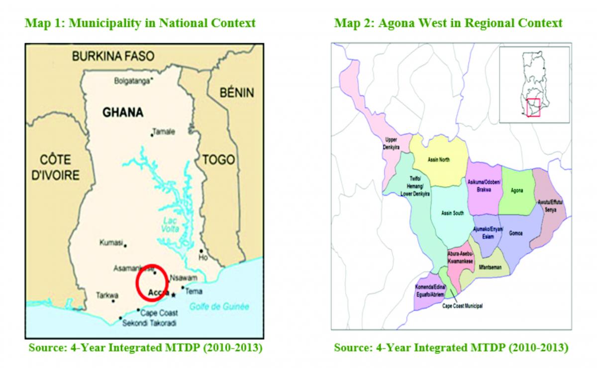 map of agena west, Ghana